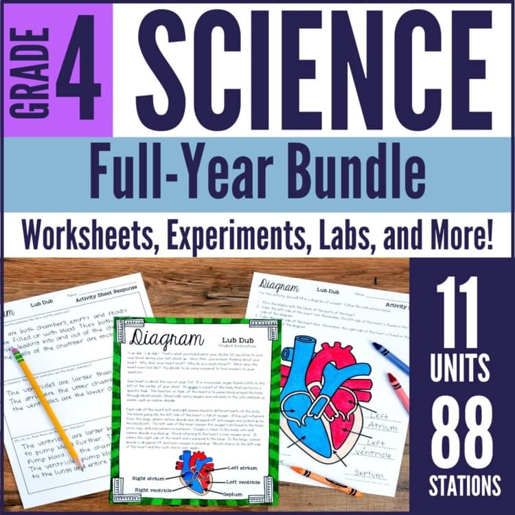 4th Grade NGSS Science Station Yearlong BUNDLE