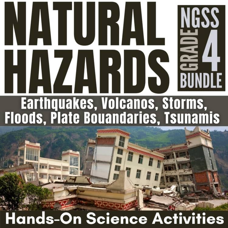 Earth Science for Elementary Students: 2nd–5th Grade Guide 79 Natural Hazards - Wild Weather & Shifting Plates BUNDLE