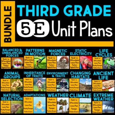 5E Unit Plans for Third Grade BUNDLE