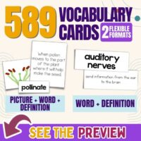Science Vocabulary Cards & Big Idea Posters - 2nd, 3rd, 4th, and 5th Grades BUNDLE