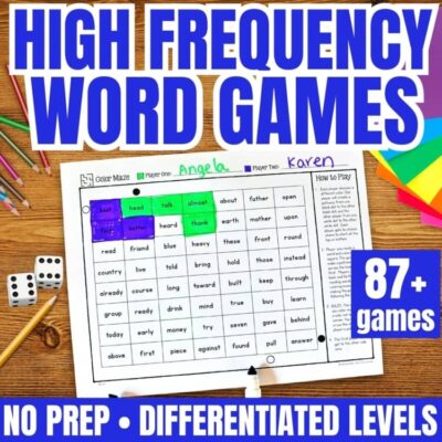 High-Frequency Words Partner Games Sight Word Fluency Activities Grades 1–3