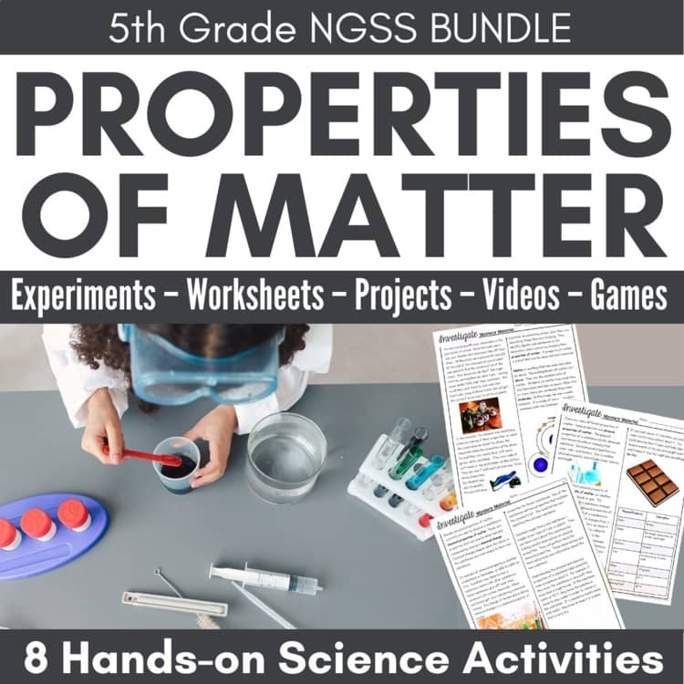 Mixtures and Solutions: What They Are and How to Teach Them 6 5th Grade Properties of Matter Science Stations | NGSS 5-PS1-3