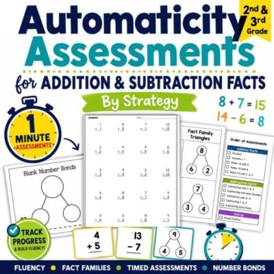 Automaticity Assessments for Addition and Subtraction Facts by Strategy