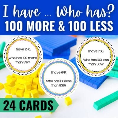 I Have Who Has Game 100 More 100 Less cover