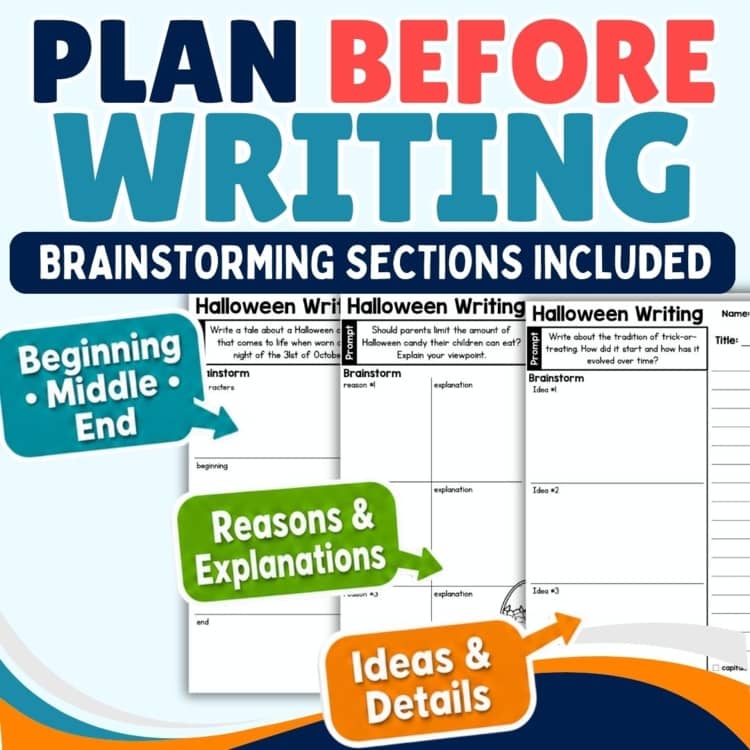 October Fall Writing Prompts Worksheets Halloween Paragraph Writing Grades 3-4 preview 2 October Fall Writing Prompts Worksheets Halloween Paragraph Writing Grades 3-4 preview 2